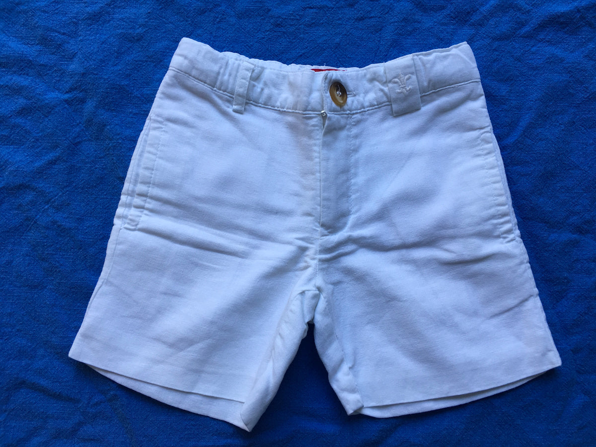 NECK & NECK KIDS Boys Children White Linen Bermuda Shorts 8-9 years 4 years Children