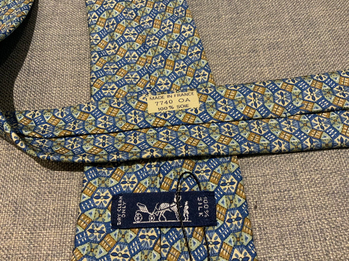 Hermès HERMES Paris Tie 7740 OA Accessories Men's Print Tie men
