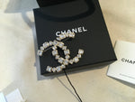 CHANEL Limited Edition 2020 Crystals CC XL Brooch Champagn Gold ladies
