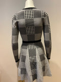 KAREN MILLEN  Mini Check Knit SweaterDress Dress Size XS ladies