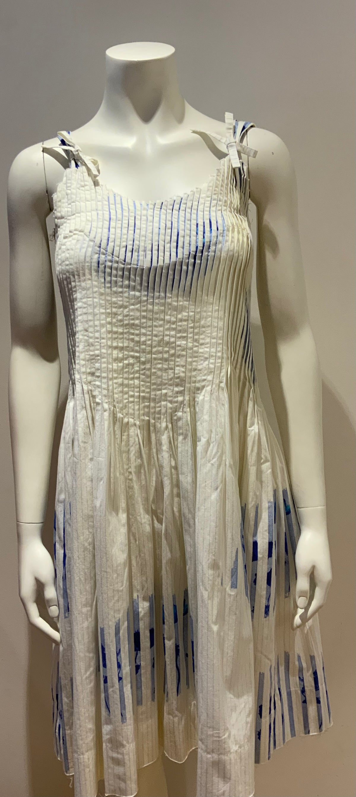 ROBERTS WOOD Pleated COTTON Summer DRESS SIZE S Small ladies