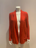 JASMINE DI MILO OVERSIZED RED SILK WOOL BLAZER SIZE UK 8 US 4 EU 36 ladies