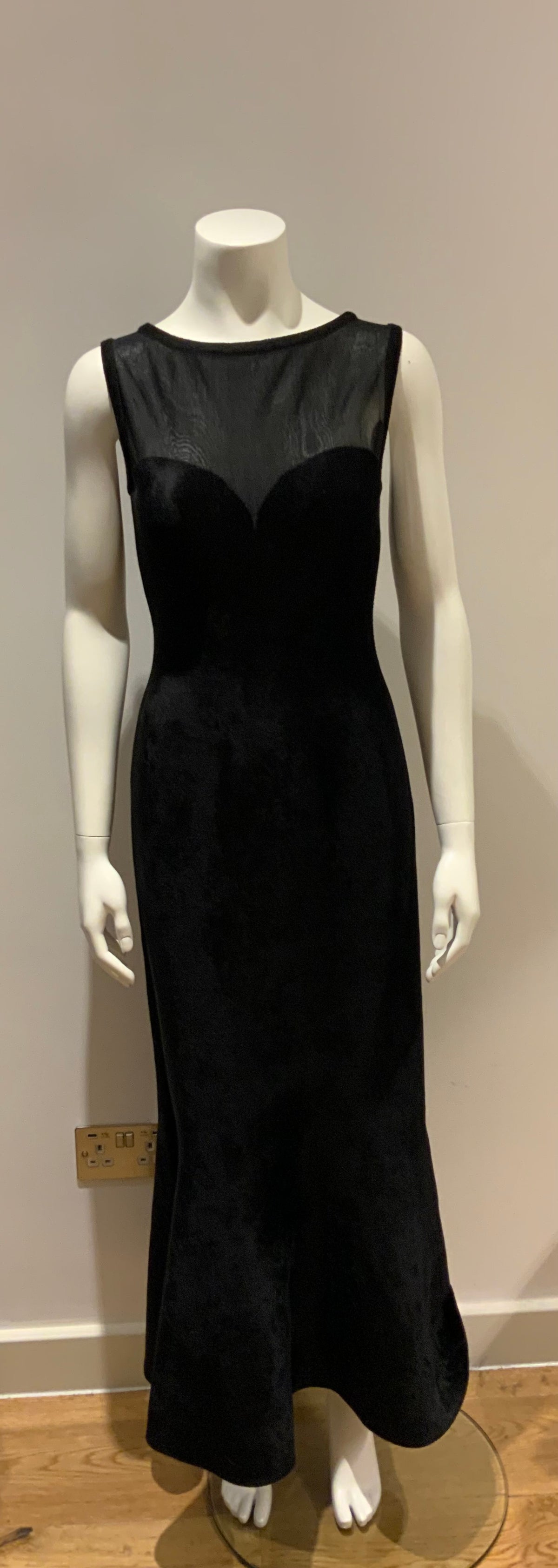 Azzedine Alaïa Alaia MOST WANTED Black Stretch-velvet Gown Size F 40 UK 12 US 8 ladies