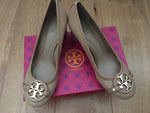 TORY BURCH Aaden Mid-Heel Logo Pump Shoes Size 10 UK 7 EU 40 ladies