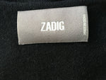 Zadig & Voltaire ZADIG Wool Cashmere Knit NOSFA PATCH SWEATER JUMPER SIZE M ladies
