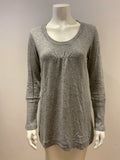 Lounge Lover Grey Cashmere and Synthetic Blend Oversized Jumper Sweater Size S ladies