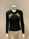 MOST WANTED FENDI Knitwear Black Faux-pearl embellished jumper sweater I 42 UK10 ladies