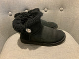 UGG MINI BAILEY SWAROVSKI BOOTS SUEDE BLACK US 6 /UK 4 /EU 37 ladies