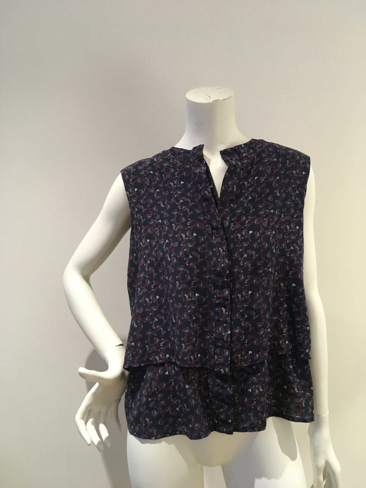 CRUISE Brazil Sleeveless Button Paisley Print Blouse Size 40 UK 12 US 8 ladies