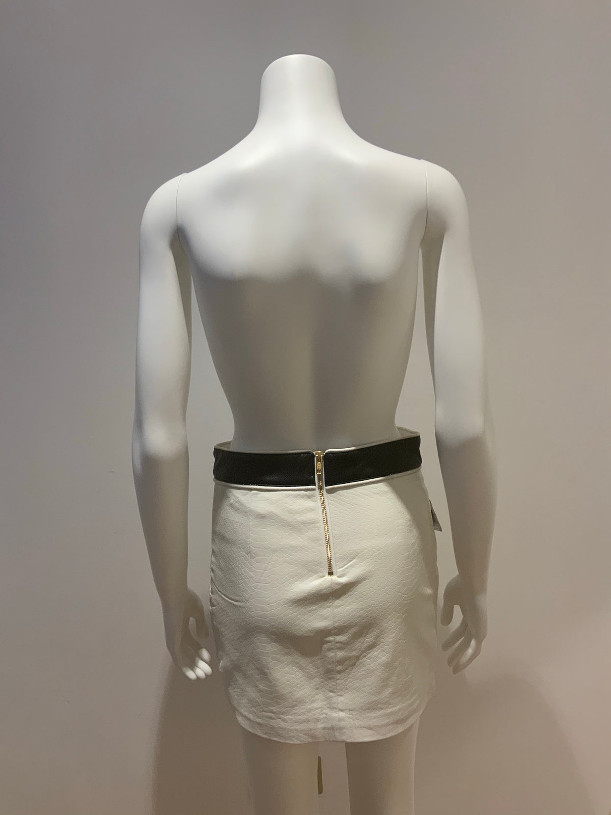 SELF-PORTRAIT Origami Snake-effect Wrap-effect Faux Leather Skirt UK 8 US 4 ladies