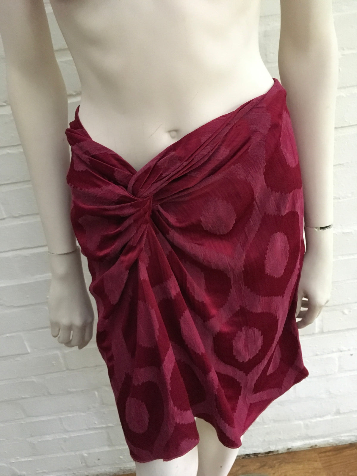 ISABEL MARANT Runway Sophy twist-front satin-jacquard skirt  Ladies