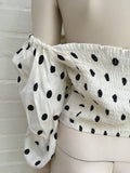 ZARA MOST WANTED Polka Dots Cropped Top Size M medium ladies