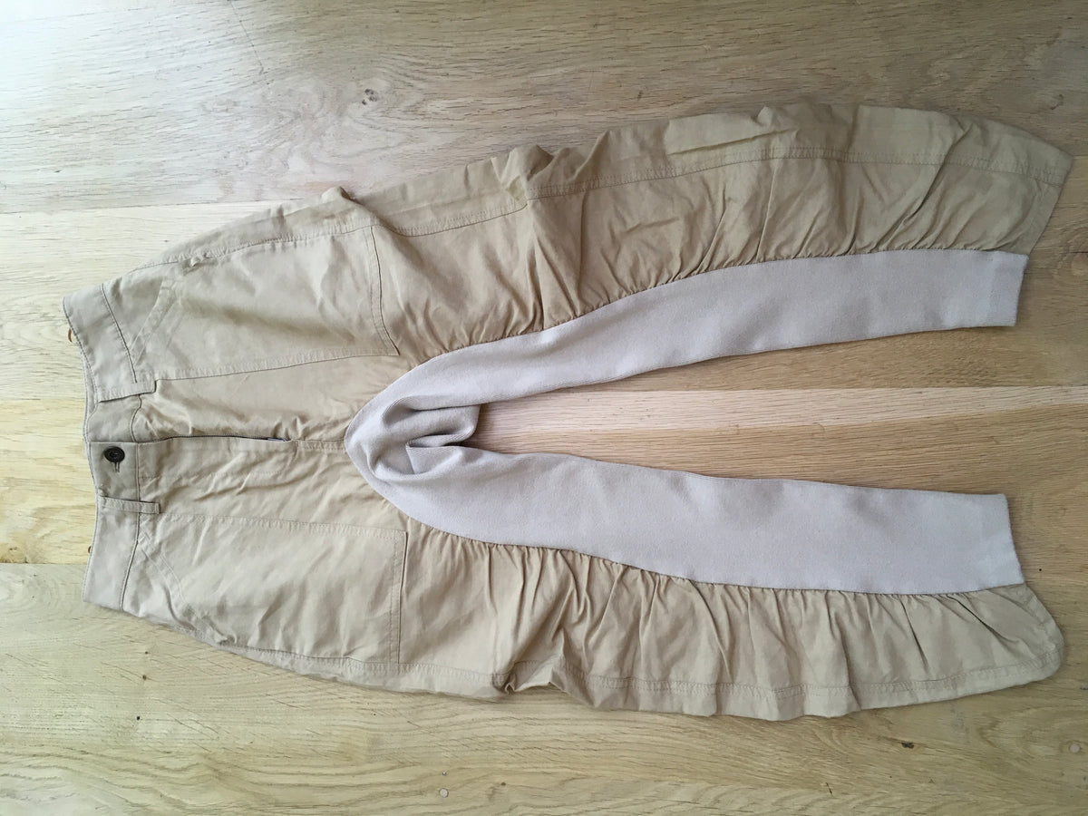 Stella McCartney Tina ruched-leg cropped trousers pants Size I 34 UK 4 US 0 ladies