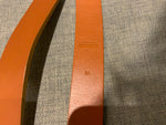 Ralph Lauren Skinny Metallic Gold Three strap Leather Belt Size M medium ladies