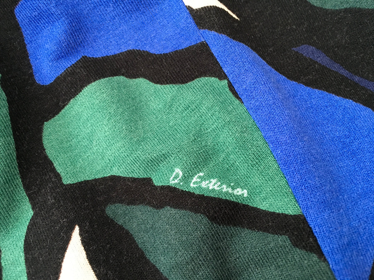 D. Exterior blue printed dress for women Ladies