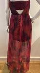 Alice + Olivia Silk Strapless Long Gown Cocktail Dress Size UK 8 US 4 ladies