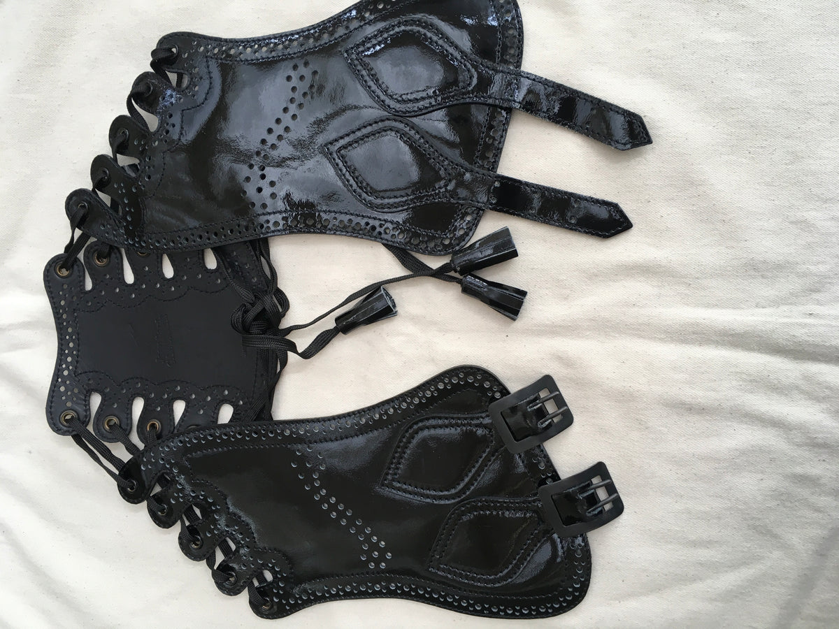 JEAN PAUL GAULTIER patent leather bondage corset belt ladies