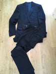 Ralph Lauren Black Label Black Wool Extrafine Suit 2 Piece Men