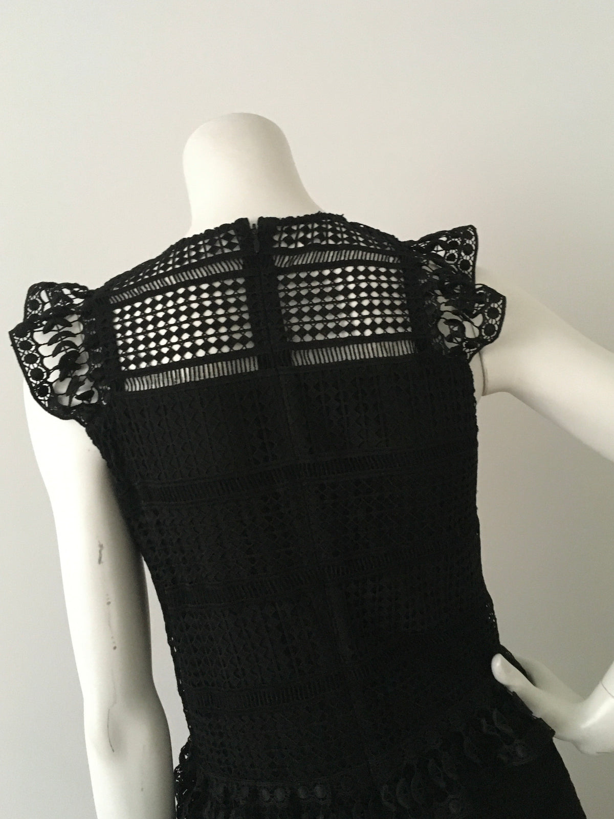 SET lace black ruffle dress Size UK 8 US 4 I 40 ladies