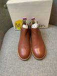 MINI BODEN Girls' Leather Chelsea Boots - Tan Brown Size 31 children