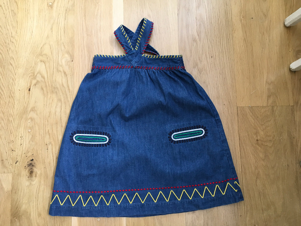 Stella McCartney KIDS Girls' Ethnic-style chambray denim jeans dress Children
