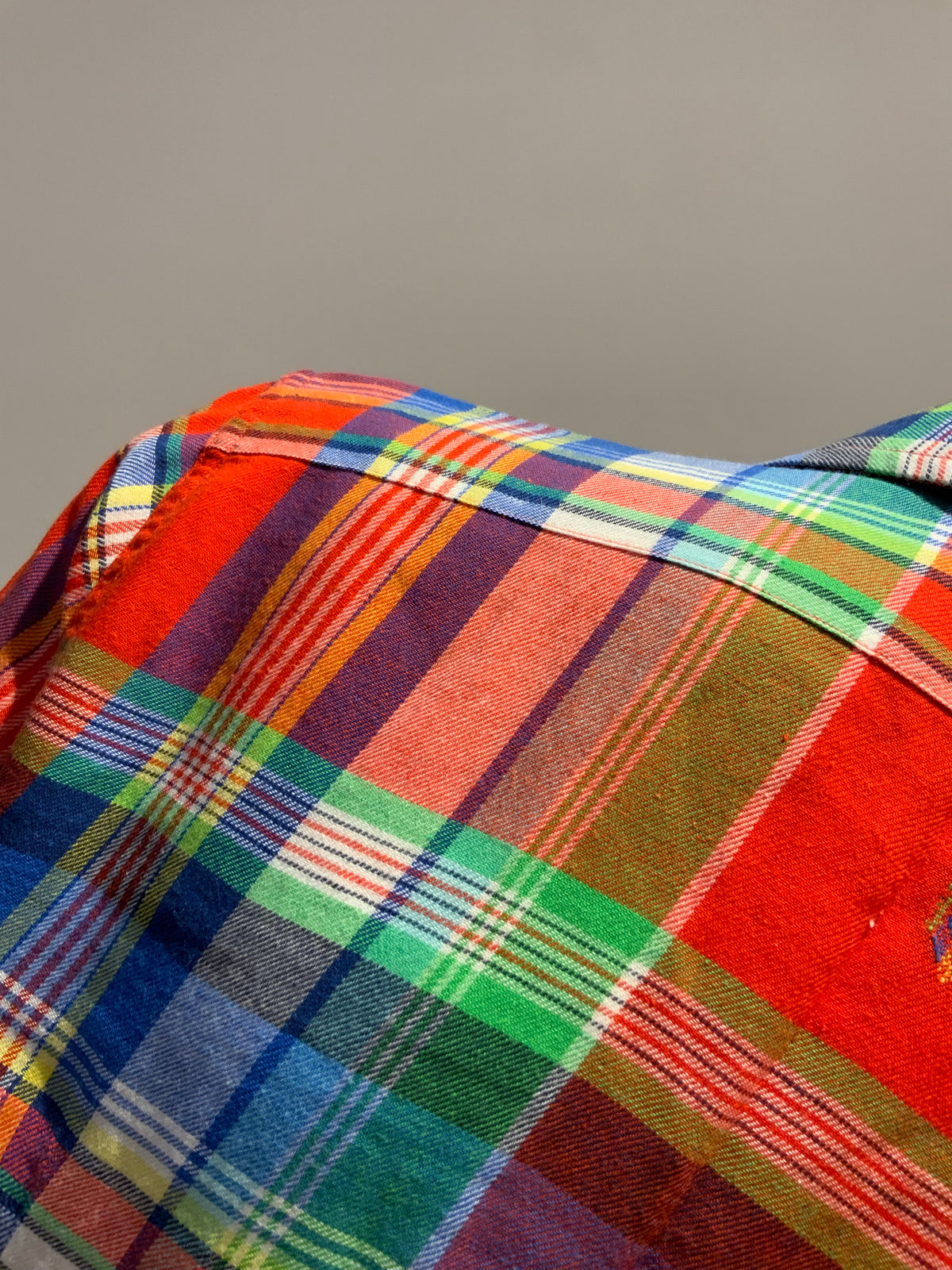 RALPH LAUREN Plaid Cotton Linen Shirt Size US 4 UK 8 S small ladies