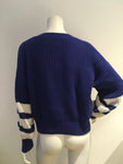 SELF-PORTRAIT Intarsia cotton jumper sweater Size L large ladies