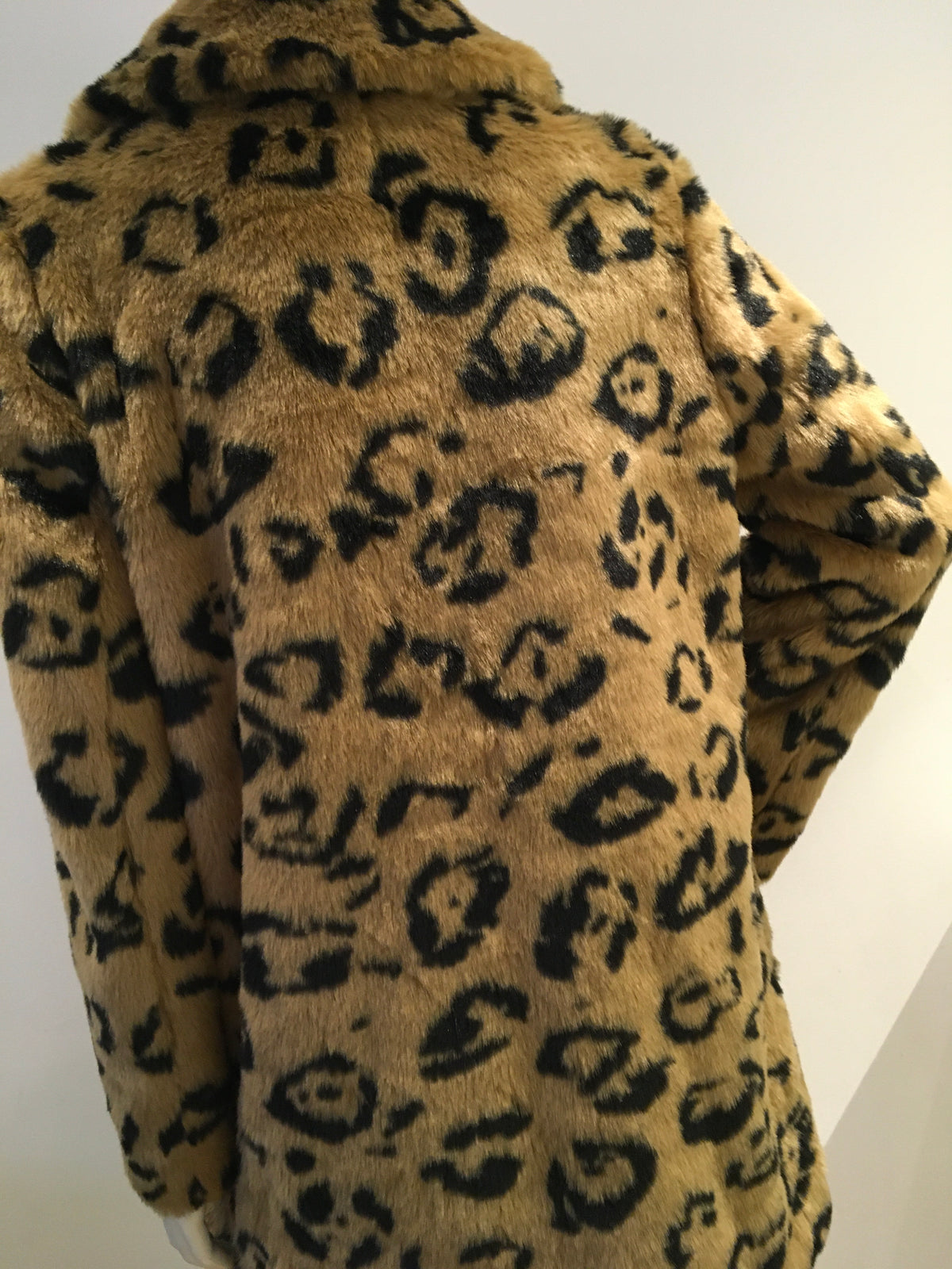 Essentiel Antwerp Leopard Print Faux Fur Coat 38 US 6 UK 10 ladies