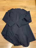 DRIES VAN NOTEN black washed cotton utility pocket tencel linen long shirt Sz 52 men
