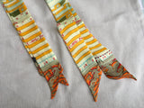 Multicolor Silk Twilly Scarf Amazing Quality Pair of 2 Ladies
