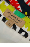 Burberry London Logo Print Cotton A-line Skirt UK 10 US 6 ladies