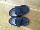 GARVALIN 50 aniversario Boys Shoe Navy Blue Suede Leather Size 20 Children