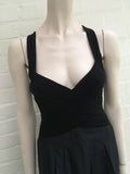 BCBG MAX AZRIA BLACK "ACJ6AU23" JERSEY TAFFETA HALTER DRESS SIZE 4 UK 8 Ladies