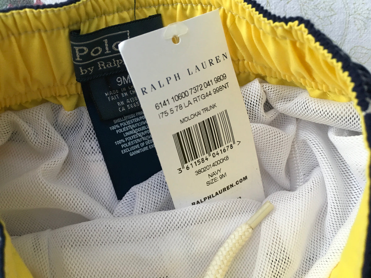 Ralph Lauren Polo Boys' Swim Shorts Truck Swimwear 9 month Children