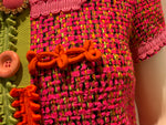 MOSCHINO Pink Tweed Embellished DRESS I 40 UK 8 US 4 S small ladies