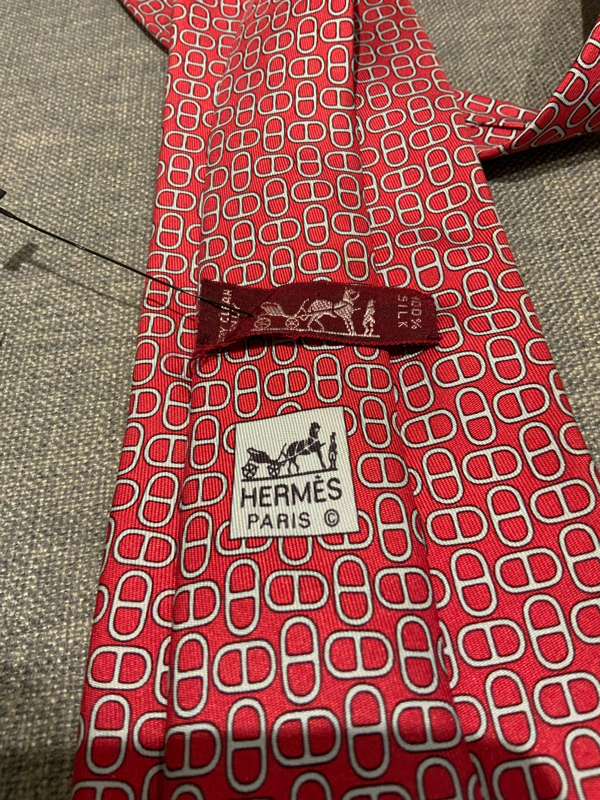 Hermès HERMES Paris Silk Pint Geometric Print Tie 5160 HA 100% AUTHENTIC Men