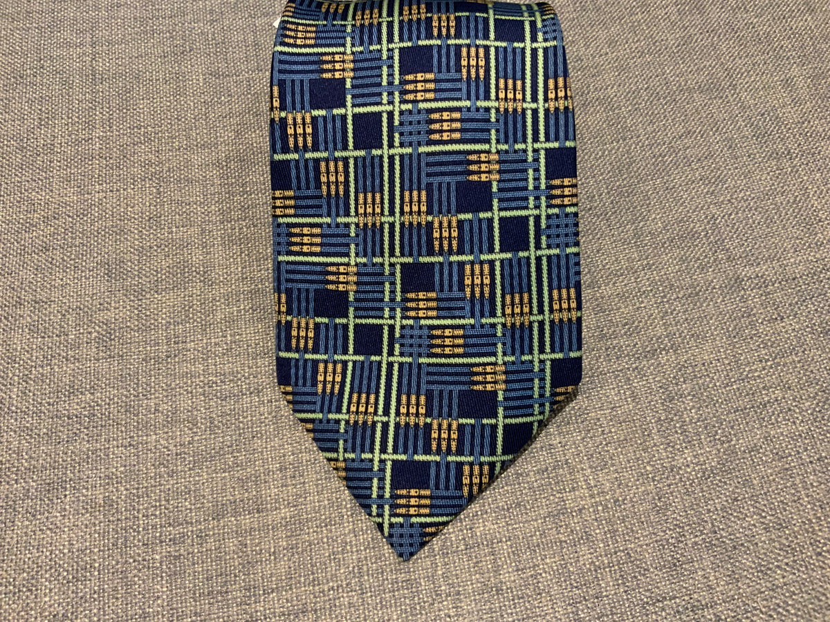 Hermès HERMES Paris Tie 32 IA Navy Blue Belt Links Suspenders Neck Tie men