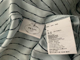 Prada shoulder straps pongé silk shirt logo print Size I 40 UK 8 US 4 ladies