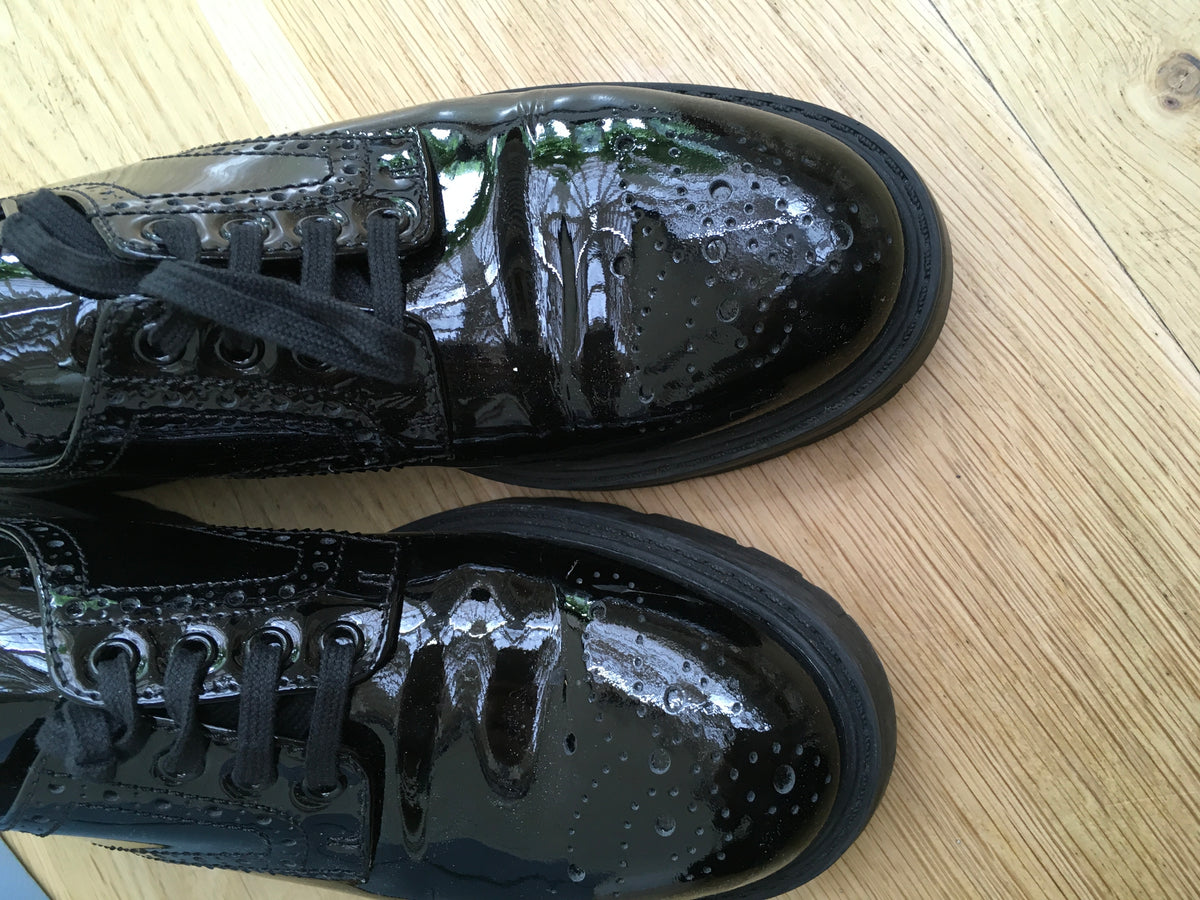 PRADA Brogue Patent Leather Oxfords Shoes 38 UK 5 US 8 ladies