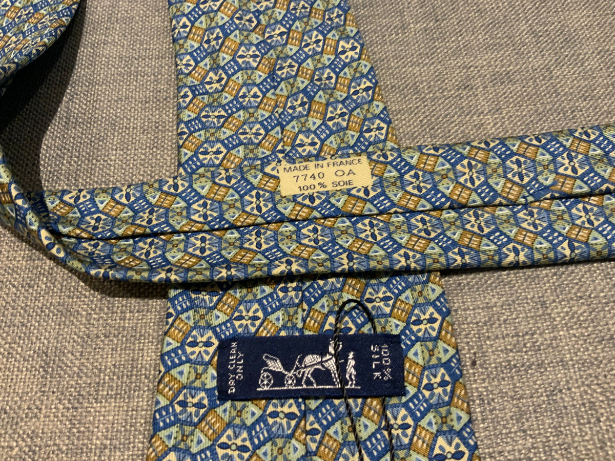 Hermès HERMES Paris Tie 7740 OA Accessories Men's Print Tie men