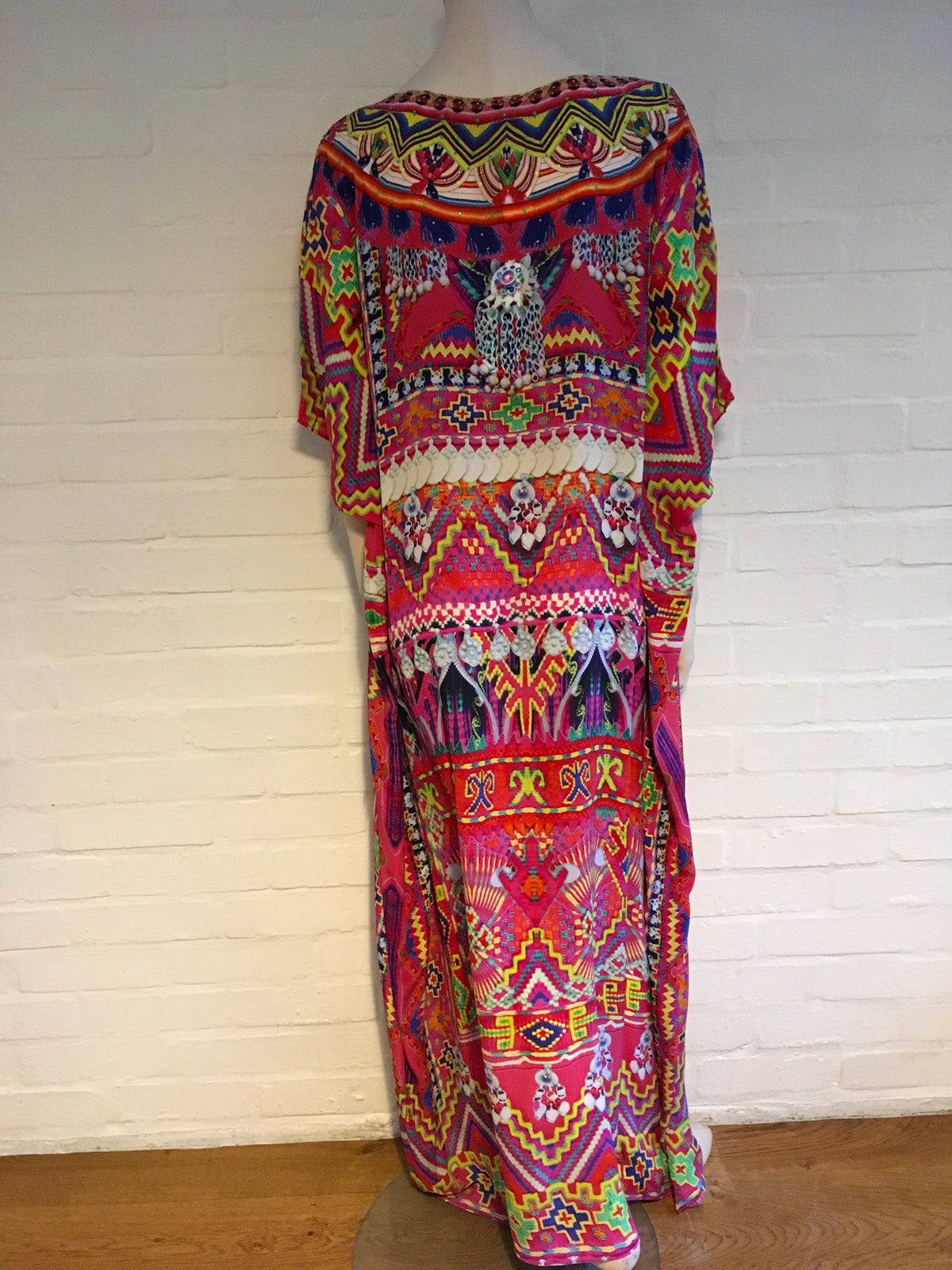 Camilla Frank 'Sacred Weave' Maxi Kaftan Silk Swarovski Dress Size One Size ladies