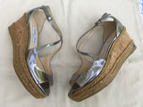 JIMMY CHOO Dakota metallic wedges sandals shoes Size 36 UK 3 US 6 ladies