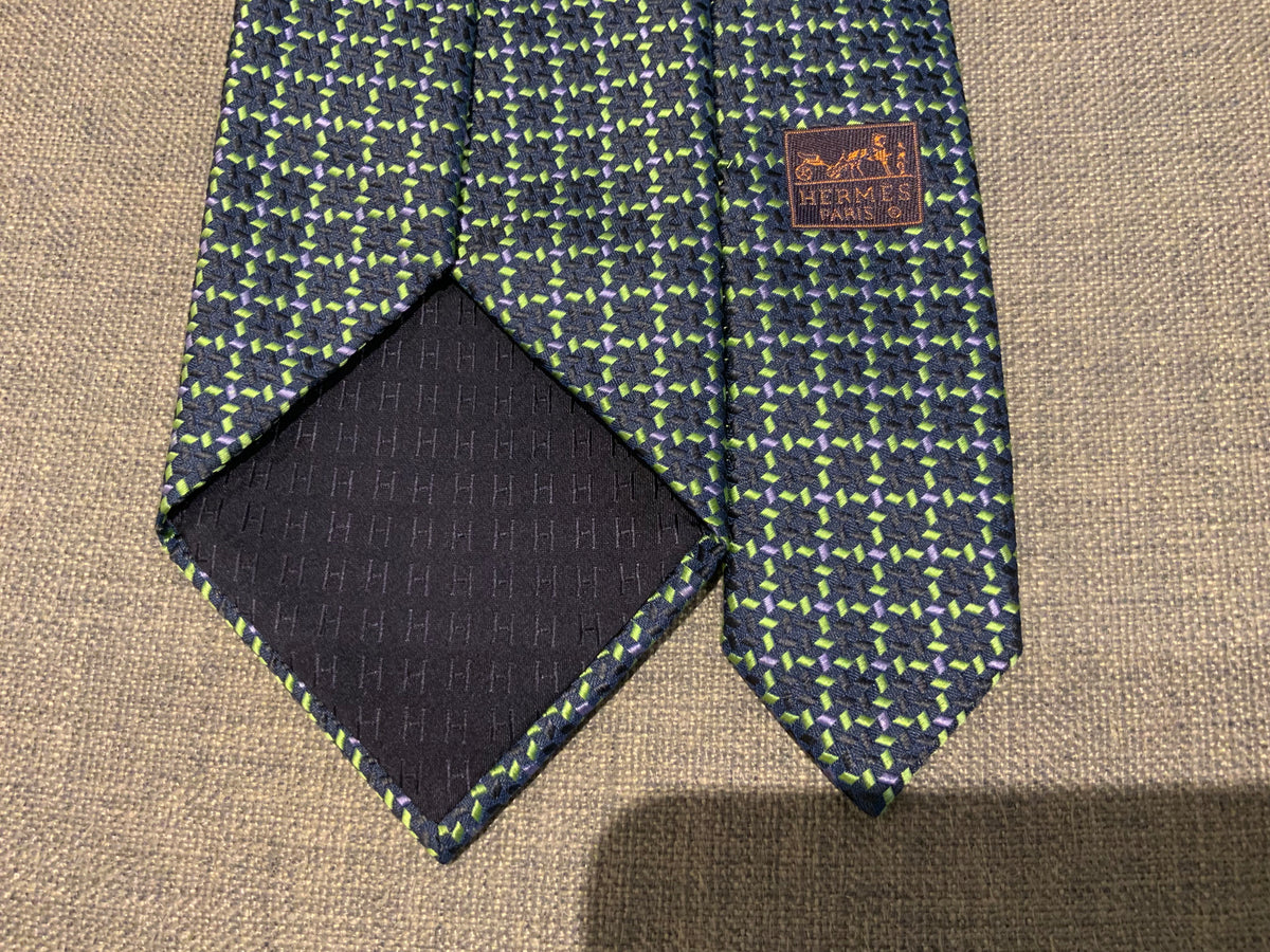 Hermès HERMES Paris Tie H 759024 T Jacquard Silk Mens Tie men
