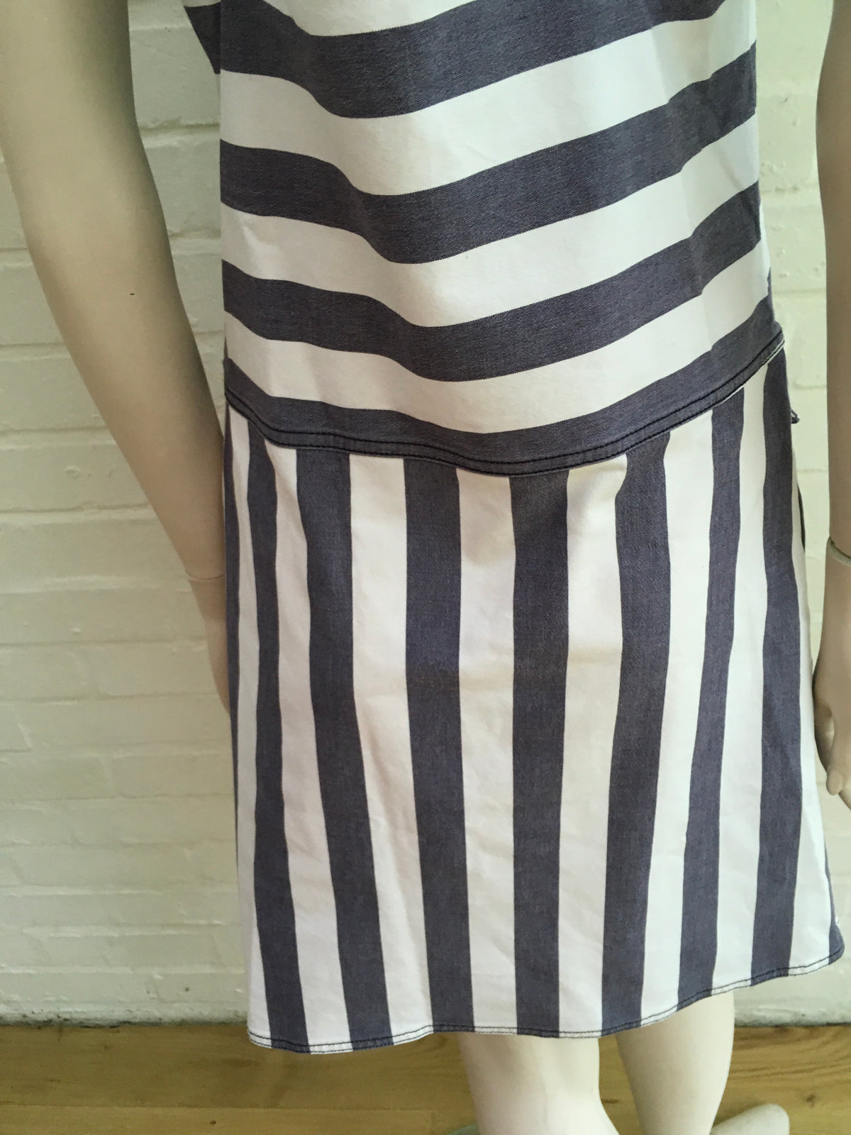 See by Chloé Striped stretch-denim mini dress Ladies