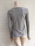 Lucas Hugh Technical Knit Long Sleeve Top Women Grey Ladies