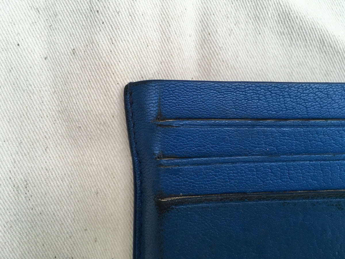 GIVENCHY Pandora Card Holder In Blue Leather Ladies