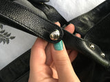 CHANEL Glazed Caviar Large Pocket In The City Tote Travel Bag Handbag Ladies
