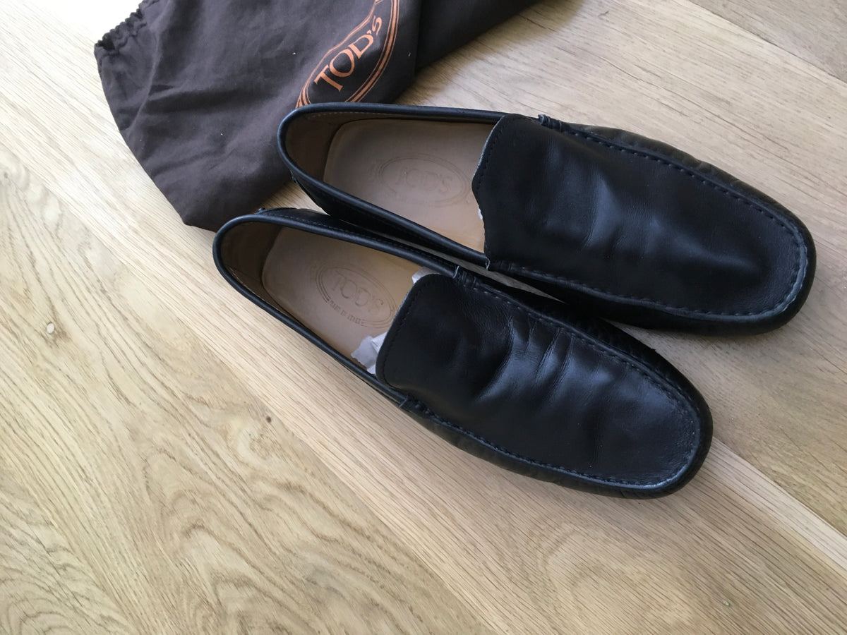 Tod's Driving Loafers Moccasin Leather Shoes Men