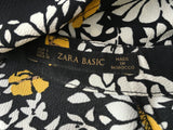 ZARA BLACK FLORAL PRINTED FLOWING MINI DRESS Ladies