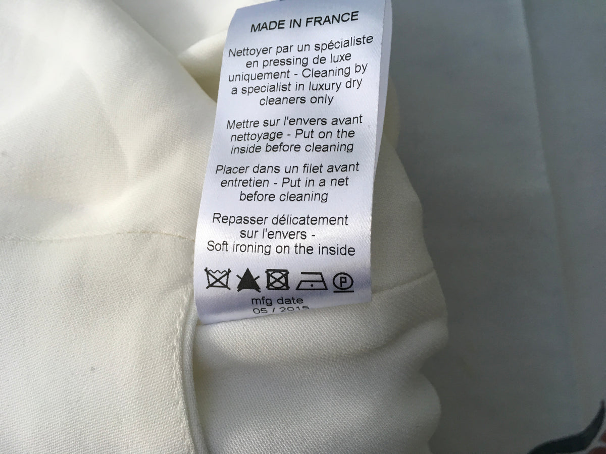 LANVIN TWO TONE BLACK & WHITE CREPE DRESS HIVER 2015  Ladies